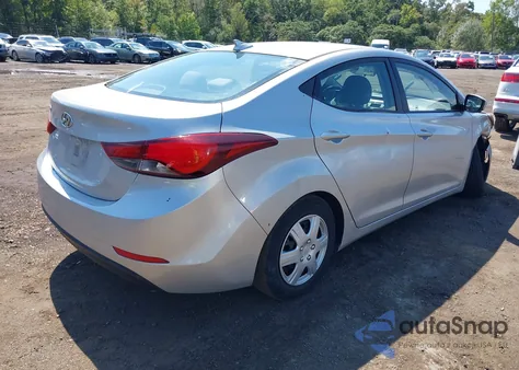 2016 Hyundai Elantra Se из США, поврежденный, VIN 5NPDH4AE9GH779794